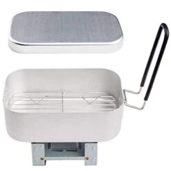 Aluminum Rice Cooker Portable Rice Cooker Outdoor Lunch Box With Steaming Rack And Folding Stove For Cooking Steaming