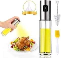 4 In 1 Oil Sprayer For Cooking Air Fryer Mister 100ml Food Grade Olive Vegetable Oil Vinegar Pump Dispenser Spray Versatile Glass Bottle Spritzer For Kitchen Baking Salad Grilling BBQ -KitchenAid Shop 41kxJ5bTeL. AC