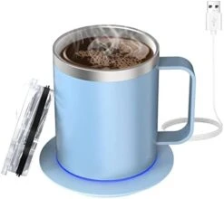 Self Heating Coffee Mug,12oz Heated Mug,Coffee Cup Warmer With Mug Set,Electric 10W,USB Powered Mug Warmer,131℉ Beverage Cup Warmer For Desk Home & Office 15 Self Heating Coffee Mug,12oz Heated Mug,Coffee Cup Warmer With Mug Set,Electric 10W,USB Powered Mug Warmer,131℉ Beverage Cup Warmer For Desk Home & Office -KitchenAid Shop 41kzWTv2CcL. AC