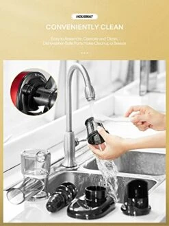 Juicer Machines Vegetable And Fruit, HOUSNAT Slow Masticating Juicer With 2-Speed Modes Easy To Clean, Cold Press Juicer Extractor With Quiet Motor, Reverse Function, Recipes (Passion Red) 11 Juicer Machines Vegetable And Fruit, HOUSNAT Slow Masticating Juicer With 2-Speed Modes Easy To Clean, Cold Press Juicer Extractor With Quiet Motor, Reverse Function, Recipes (Passion Red) -KitchenAid Shop 41lBgmVK9WL