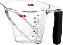 OXO 1050584V4UK Good Grips Angled Measuring Jug, 250 Ml -KitchenAid Shop 41lJyefiklL. AC