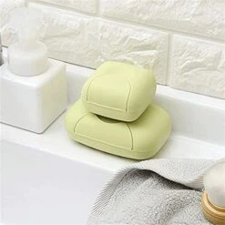 Soap Holder Buckle Portable Soap Box Multiple Candy Colors Portable Travel Soap Dish Box Case Holder Container Prevent Soap From Falling (Color : A, Size : Small) -KitchenAid Shop 41lKuB6I8KS