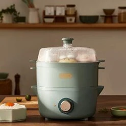 MJWDP Electric Steamer Household Small Breakfast Machine Double-layer Large Capacity Multi-function Steamer Automatic Power-off Steamer 9 MJWDP Electric Steamer Household Small Breakfast Machine Double-layer Large Capacity Multi-function Steamer Automatic Power-off Steamer -KitchenAid Shop 41lLQXEQiKL