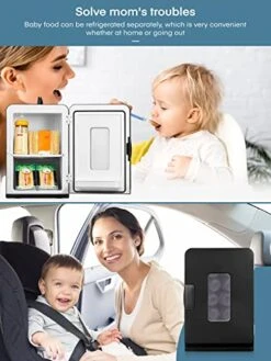 Orthclan 15L Mini Fridge For Bedroom, 110V AC/ 12V DC Portable Thermoelectric Cooler And Warmer Small Refrigerators For Home, Dorm, Office And Car, Skincare, Cosmetic, Beverage, Removable Shelf, Black -KitchenAid Shop 41lQ6BATZzL