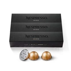 Nespresso Capsules VertuoLine, Caramel Cookie, Mild Roast Coffee, 30 Count Coffee Pods, Brews 7.8oz & Capsules VertuoLine, Melozio, Medium Roast Coffee, 30 Count Coffee Pods, Brews 7.8oz -KitchenAid Shop 41lS6HT7z3L 1
