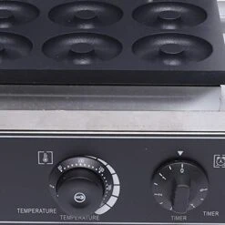 110V Commercial Waffle Donut Machine 6 Holes Double-Sided Heating 50-300℃,Non-stick Donut Maker Coating For Professional Kitchen -KitchenAid Shop 41lZLVVeAiL