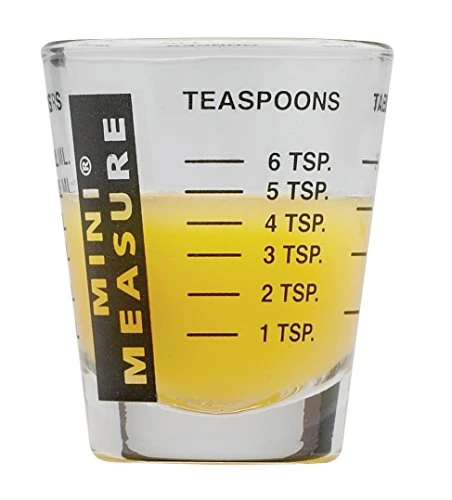 Mini Measure Heavy Glass, 20-Incremental Measurements Multi-Purpose Liquid And Dry Measuring Shot Glass, Black 6 Mini Measure Heavy Glass, 20-Incremental Measurements Multi-Purpose Liquid And Dry Measuring Shot Glass, Black - Image 4