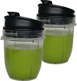 Joystar Bullet Replacement Cups 12oz Cup With Lid For 900W 1000W Nutri Ninja Pro Series&Auto IQ Series&Ninja® Nutri-Blender Pro With Auto-iQ®, 1100-Watt, Personal Blender - BN400, BN400C, BN401, BN401C,NB401WBKT, CL401A, CL405CO/ Works With: BN750, BN750C, BN751, BN751C, BN800, BN800C, BN801, BN801C, DB751A BL910,AMZ493BRN,AMZ012BL (2, 12oz) -KitchenAid Shop 41lw1VOrisS. AC