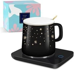 Mug Warmer, Upgrade Coffee Warmer For Desk With 3 Temperature Settings, Fast Heating Cup Warmer 12 Timer, 4H Auto Shut Off, Gravity Sensor, Keep Best Temp For Tea,Beverage,Milk -Black 19 Mug Warmer, Upgrade Coffee Warmer For Desk With 3 Temperature Settings, Fast Heating Cup Warmer 12 Timer, 4H Auto Shut Off, Gravity Sensor, Keep Best Temp For Tea,Beverage,Milk -Black -KitchenAid Shop 41lwP7xowpL. AC 1