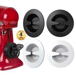 Cord Organizer For Kitchen Appliances, 4Pack Upgraded,Cord Organizer, Appliance Cord Organizer Stick On, Toaster, Coffee-Maker, Pressure-Cooker And Air-Fryer(black/white)