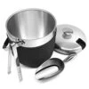 Fortune Candy Insulated Ice Bucket, Double Walled Stainless Steel Ice Bucket With Ice Tongs, Scoop, Lid, And Exclusive Handmade Nylon Holder, 2.8 L (Black) -KitchenAid Shop 41m0gyvxUvL