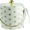 Hand Made In USA White & Gold Double Walled 3-Quart Insulated Ice Bucket With Ice Tongs (Polka Dot Collection) 1 Hand Made In USA White & Gold Double Walled 3-Quart Insulated Ice Bucket With Ice Tongs (Polka Dot Collection) -KitchenAid Shop 41m9XC8xZwL