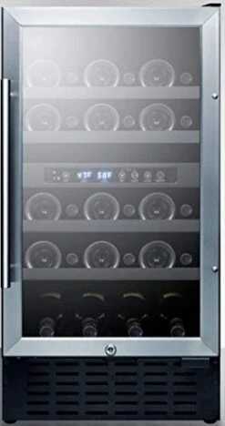 WC182ZCSS 18"" Dual Zone Built-In Wine Cellar With 28 Bottle Capacity Factory Installed Lock Digital Thermostat Reversible Door In Stainless Steel -KitchenAid Shop 41mAPEUyv0L
