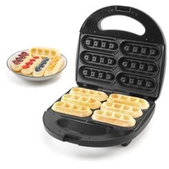 Waffle Stick Maker, Mini Waffle Maker Iron, Makes 6 Waffle Sticks, Ideal For Breakfast, Snacks, Desserts And More