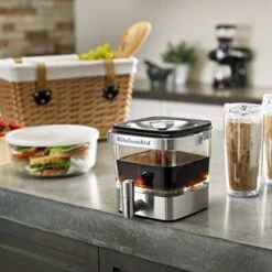 KitchenAid KCM4212SX Cold Brew Coffee Maker-Brushed Stainless Steel, 28 Ounce -KitchenAid Shop 41mJVwR0DmL