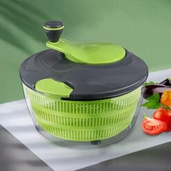 HEIMP Dryer Home Salad Spinner, Manual Salad Mixer, Vegetable Fruit And Lettuce Spinner Drain Quickly Ease For Tastier Salads And Faster Food Prep Kitchen Slicer -KitchenAid Shop 41mLcjUnkdL