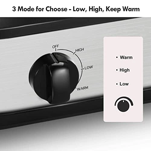 Double Slow Cooker, Buffet Servers And Warmers, Dual 2 Pot Slow Cooker Food Warmer, Adjustable Temp Dishwasher Safe Removable Ceramic Pot Glass Lid, 2 X 1.25 QT Portable Small Crock Cooker 6 Double Slow Cooker, Buffet Servers And Warmers, Dual 2 Pot Slow Cooker Food Warmer, Adjustable Temp Dishwasher Safe Removable Ceramic Pot Glass Lid, 2 X 1.25 QT Portable Small Crock Cooker - Image 4