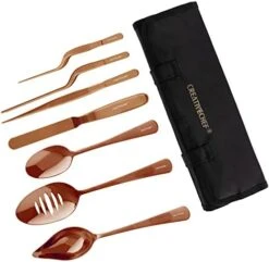 Professional Chef Plating Kit, 10 Piece Culinary Plating Set, Black, Stainless Steel (10 Piece, Black) -KitchenAid Shop 41mRJm paeL. AC 1