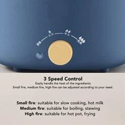 Electric Cooker, 800W Electric Cooker 2.5L 3 Speed Control Single Layer Multifunctional Electric Pot Cooker(#1) -KitchenAid Shop 41mUFxbskbL