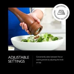 Cole & Mason 12.5-inch Forest Capstan Pepper Mill - Adjustable Pepper Grinder - Refillable Spice Tools - Hand Wash Kitchen Tools - Beech Wood -KitchenAid Shop 41mXrgbmAtL