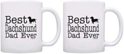 Dog Owner Gift Best Dachshund Dad Ever Paw Pattern 11oz Ceramic Coffee Mug Tea Cup White -KitchenAid Shop 41mYTHyTfBL. AC