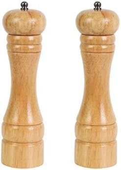 Professional Salt And Pepper Grinder Set, Adjustable Coarseness Premium Wood Salt And Pepper Mill With Ceramic Core Salt Grinder - 8 Inch Pack Of 2 9 Professional Salt And Pepper Grinder Set, Adjustable Coarseness Premium Wood Salt And Pepper Mill With Ceramic Core Salt Grinder - 8 Inch Pack Of 2 -KitchenAid Shop 41mZ2FdQo1L. AC