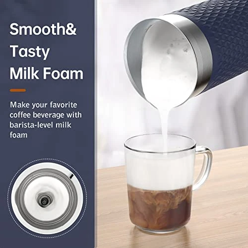 Milk Frother, 4-in-1 Electric Milk Steamer, Automatic Hot And Cold Foam Maker And Milk Warmer For Latte, Cappuccinos, Macchiato 4 Milk Frother, 4-in-1 Electric Milk Steamer, Automatic Hot And Cold Foam Maker And Milk Warmer For Latte, Cappuccinos, Macchiato - Image 2