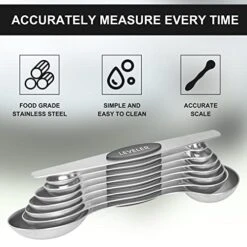 Measuring Spoons, Magnetic Measuring Spoons Set Of 8 Stainless Steel Dual Sided Teaspoon And Tablespoon Stackable With Leveler Fits In Different Spice Jars For Dry And Liquid Ingredients… (X1) 9 Measuring Spoons, Magnetic Measuring Spoons Set Of 8 Stainless Steel Dual Sided Teaspoon And Tablespoon Stackable With Leveler Fits In Different Spice Jars For Dry And Liquid Ingredients… (X1) -KitchenAid Shop 41ma94PT3iL