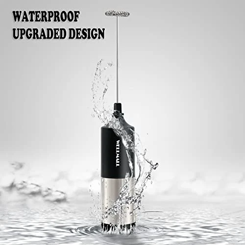 Ilk Frother Handheld Battery Operated, Waterproof Electric Whisk Foam Maker For Coffee, Durable Original Drink Mixer For Latte, Cappuccino, Hot Chocolate, Stainless Steel Frother, 6 Colors (White) 4 Ilk Frother Handheld Battery Operated, Waterproof Electric Whisk Foam Maker For Coffee, Durable Original Drink Mixer For Latte, Cappuccino, Hot Chocolate, Stainless Steel Frother, 6 Colors (White) - Image 2