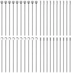 Cocktail Picks Stick, 20Pcs Stainless Steel Martini Picks, Reusable Metal Cocktail Skewers Olives Appetizers Bloody Mary Brandied -KitchenAid Shop 41mco3CcBGL. AC