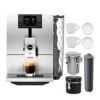 Jura ENA 8 Signature Line Automatic Coffee Machine With 2 Cup And Saucers, Filter Cartridge, Large And Small Coffee Canisters Bundle (6 Items)