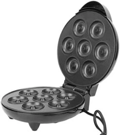 Donut Maker, 1000W Nonstick Surface Mini Donut Maker Machine Double Sided Heating Electric Doughnut Maker, Makes 7 Doughnuts, For Kids Breakfast Snacks Desserts, For Home Bakery (Black) -KitchenAid Shop 41miCAWDjL. AC