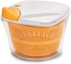 Salad Spinner Large Multifunction Design BPA Free,Manual Good Grips Crank Handle&Locking Fruits And Vegetables Dryer Dry Off&Drain Lettuce Quick Spinner