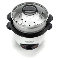 6-Cup Cooked (3 Uncooked) Electric Rice Cooker With Removable Nonstick Pot & Food Steamer, One Touch Operation, Warm Mode, With Measuring Cup & Spatula & Recipe Book, Perfect For Rice, Soups, Stews, Grains, Oatmeal - White 7 6-Cup Cooked (3 Uncooked) Electric Rice Cooker With Removable Nonstick Pot & Food Steamer, One Touch Operation, Warm Mode, With Measuring Cup & Spatula & Recipe Book, Perfect For Rice, Soups, Stews, Grains, Oatmeal - White -KitchenAid Shop 41n2dz3xqGL
