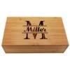 Custom Personalized Wood Tea Box Caddy Organizer - Engraved Bamboo Tea Storage Holder