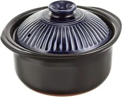 Ginpo Pottery Chrysanthemum Rice Earthenware Pot (2 Cups, Cooking, Lapis), Banko Ware Double Lid Earthenware Pot, Rice Cooking, Ginpo Rice Cooker -KitchenAid Shop 41nDy52Xc7S. AC