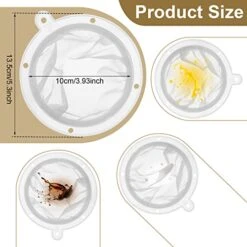 4 Pieces 200 Mesh Filter Food Filter Strainer Sieve Fine Mesh Nylon Mesh Colander Plastic Mesh Sieve For Filtering Yogurt Juice Milk Honey 5 Inch Kitchen Funnels