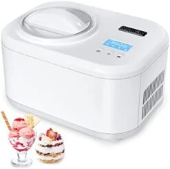 1 Quart Automatic Ice Cream Maker With Compressor, No Pre-freezing, 4 Modes Frozen Yogurt Machine With LCD Display & Timer, Electric Sorbet Maker Gelato Maker, Keep Cool Function -KitchenAid Shop 41nJZd9dX2L. AC
