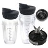 Replacement Blade With 6 FEMALE FINS Plastic Gear On Bottom With 24oz/18oz And Spout Lid For NUTRI NINJA PRO OR Auto-iQ BlenderBL451 30 DOB/BL455 30 DOB/BL456 BRN 30 DOB/BL482 30 DOB/BL480D -KitchenAid Shop 41nLrI67tBS