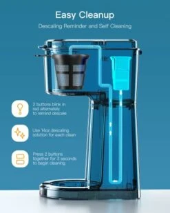 Iced Coffee Maker, Hot And Cold Coffee Maker Single Serve For K Cup And Ground, With Descaling Reminder And Self Cleaning, Iced Coffee Machine For Home, Office And RV 17 Iced Coffee Maker, Hot And Cold Coffee Maker Single Serve For K Cup And Ground, With Descaling Reminder And Self Cleaning, Iced Coffee Machine For Home, Office And RV -KitchenAid Shop 41nSikrrcQL