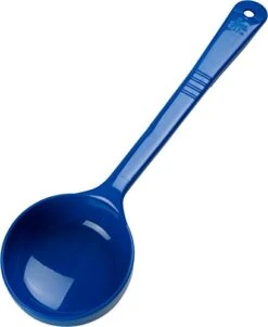 399214 Solid Long Handle Portion Control Spoon, 8 Oz, Blue