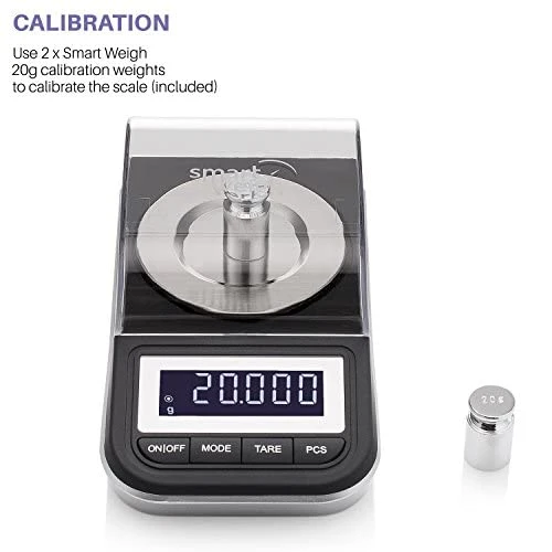 50g X 0.001 Grams, Premium High Precision Digital Milligram Scale, Includes Tweezers, Calibration Weights ,Three Weighing Pans And Case 5 50g X 0.001 Grams, Premium High Precision Digital Milligram Scale, Includes Tweezers, Calibration Weights ,Three Weighing Pans And Case - Image 3