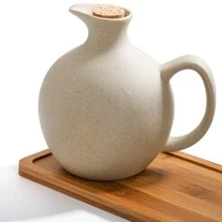 Set Of 2 Ceramic Oil Vinegar Dispenser With Cork And Tray, 15 Oz Tabletop Oil Bottles Soy Sauce Jar, Decorative Olive Oil Stoneware Holder Vinegar Container For Kitchen 12 Set Of 2 Ceramic Oil Vinegar Dispenser With Cork And Tray, 15 Oz Tabletop Oil Bottles Soy Sauce Jar, Decorative Olive Oil Stoneware Holder Vinegar Container For Kitchen -KitchenAid Shop 41nZRZIDDfL