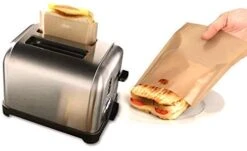 Non Stick Toaster Bags, Pack Of 4, Reusable And Heat Resistant