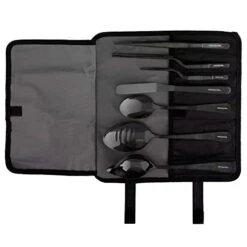 Professional Chef Plating Kit, 7 Piece Culinary Plating Set, Black, Stainless Steel (7 Piece, Black)