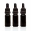 Infinity Jars 10 Ml (.34 Fl Oz) Black Ultraviolet Glass Bottle W/Glass Eye Dropper 3-Pack