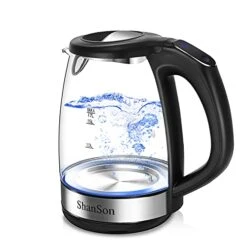 1.7L Electric Glass Kettle1500W Temperature Control Fast Water Boiler BPA Free Auto Shut-off Protection Electric Teapot With Led Touch Screen .