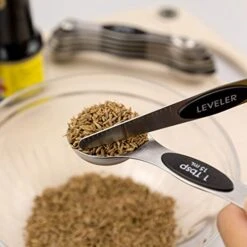 Measuring Spoons 18/8 Stainless Steel Measuring Spoons Set Of 7 Piece With 1 Leveler Dry And Liquid Ingredients (Dual Sided) -KitchenAid Shop 41nkLVWz2jL