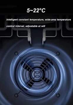 QLIGHA 62L Single Door Constant Temperature Wine Refrigerator, Independent Silent Wine Cabinet With Intelligent Control Panel And Glass Door, Wine Cabinet With Fridge Space 5-22℃, 85W -KitchenAid Shop 41noUkMdlrL