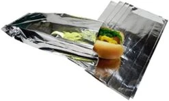 Grease Resistant Serving Bag With Side Gusset, Foil Lined Retains Heat For Outdoor Entertaining, Hot Dog Bag, Pack Of 25 -KitchenAid Shop 41nrSSoI2kL. AC
